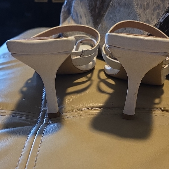 BCBGeneration Cream Strappy Heels - Picture 6 of 10